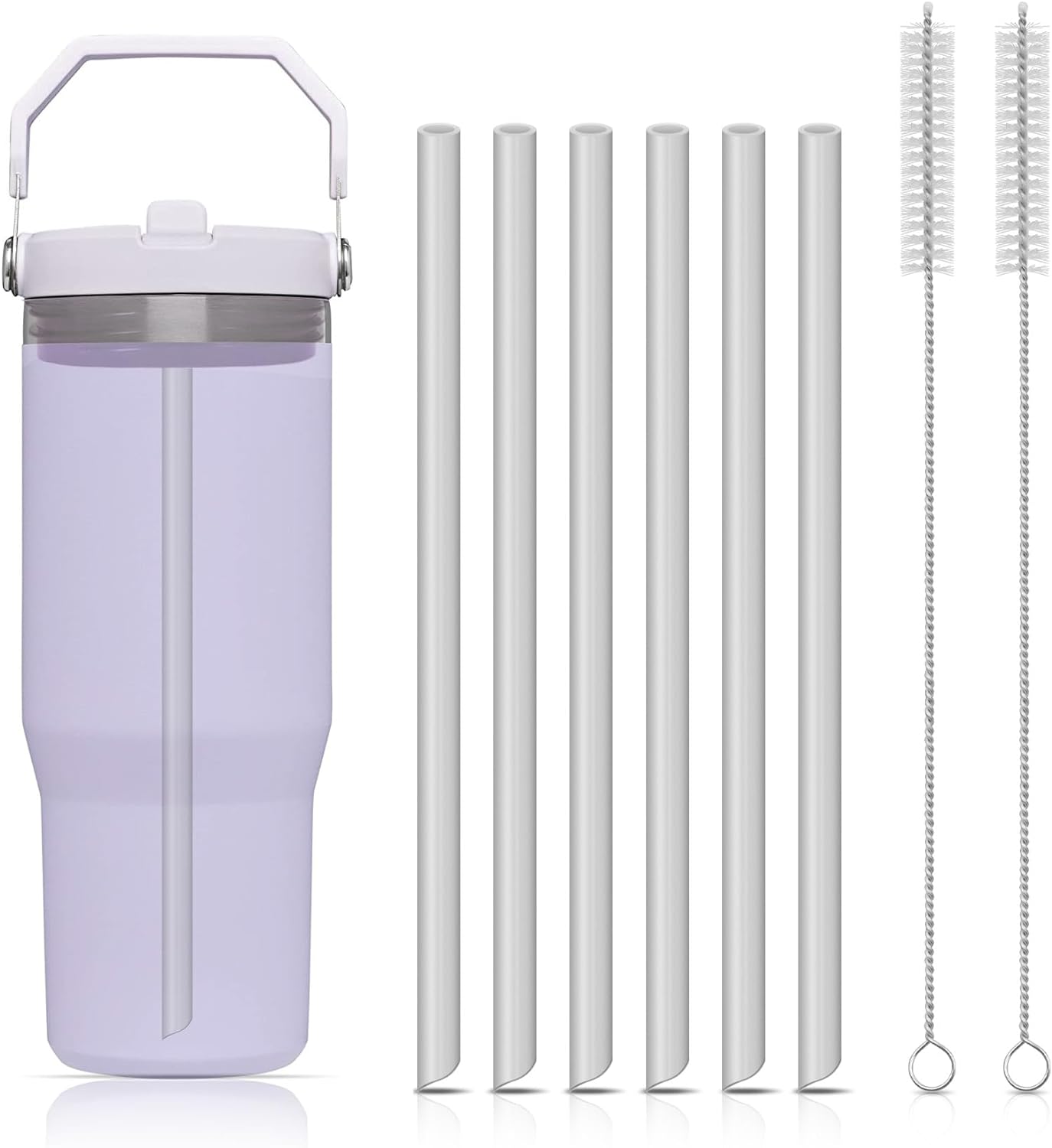 Reusable Straw - Pajitas reutilizables de plástico con cepillo