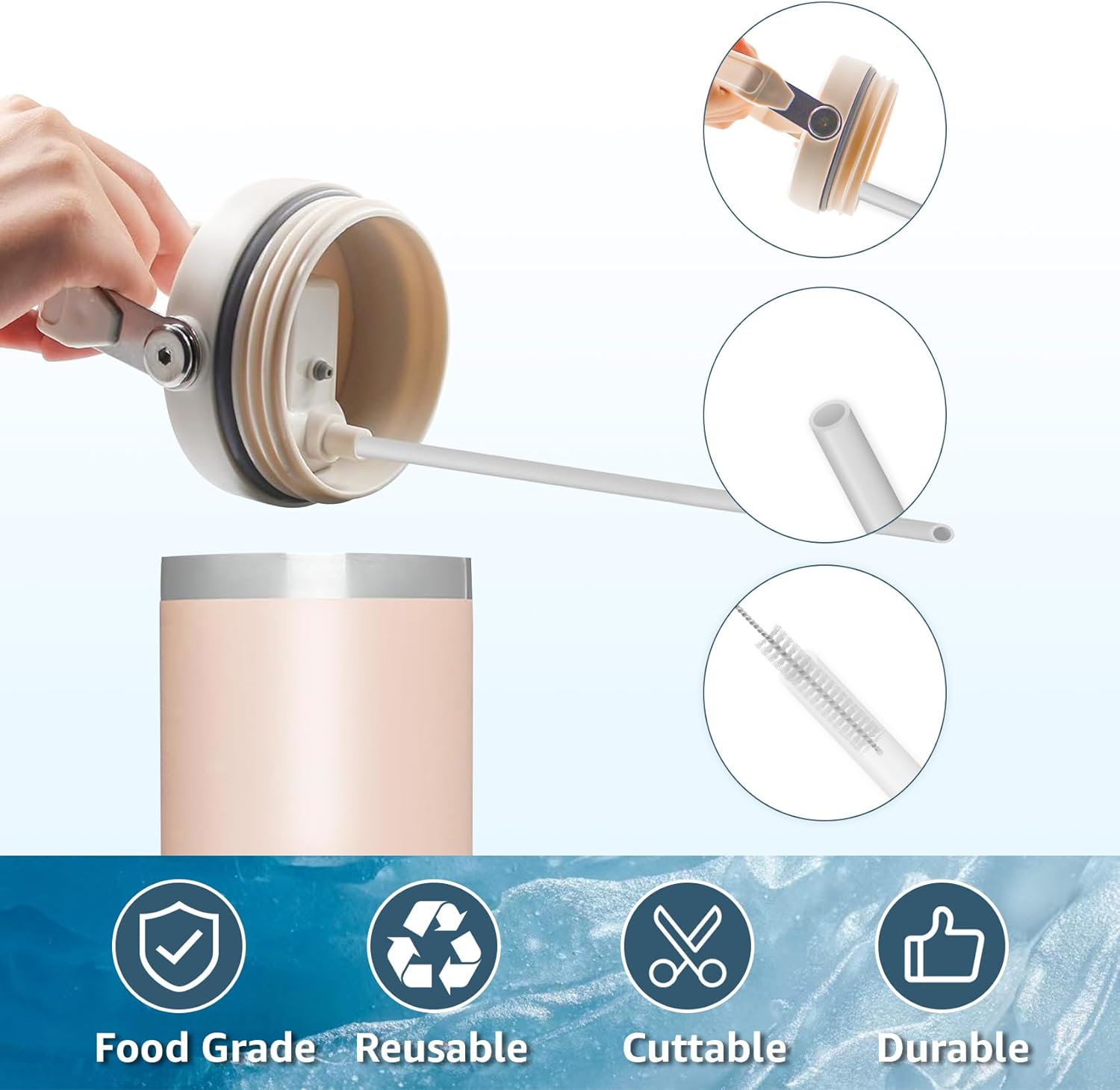 Pajitas reutilizables de plást - Reusable Straw reseña y precio