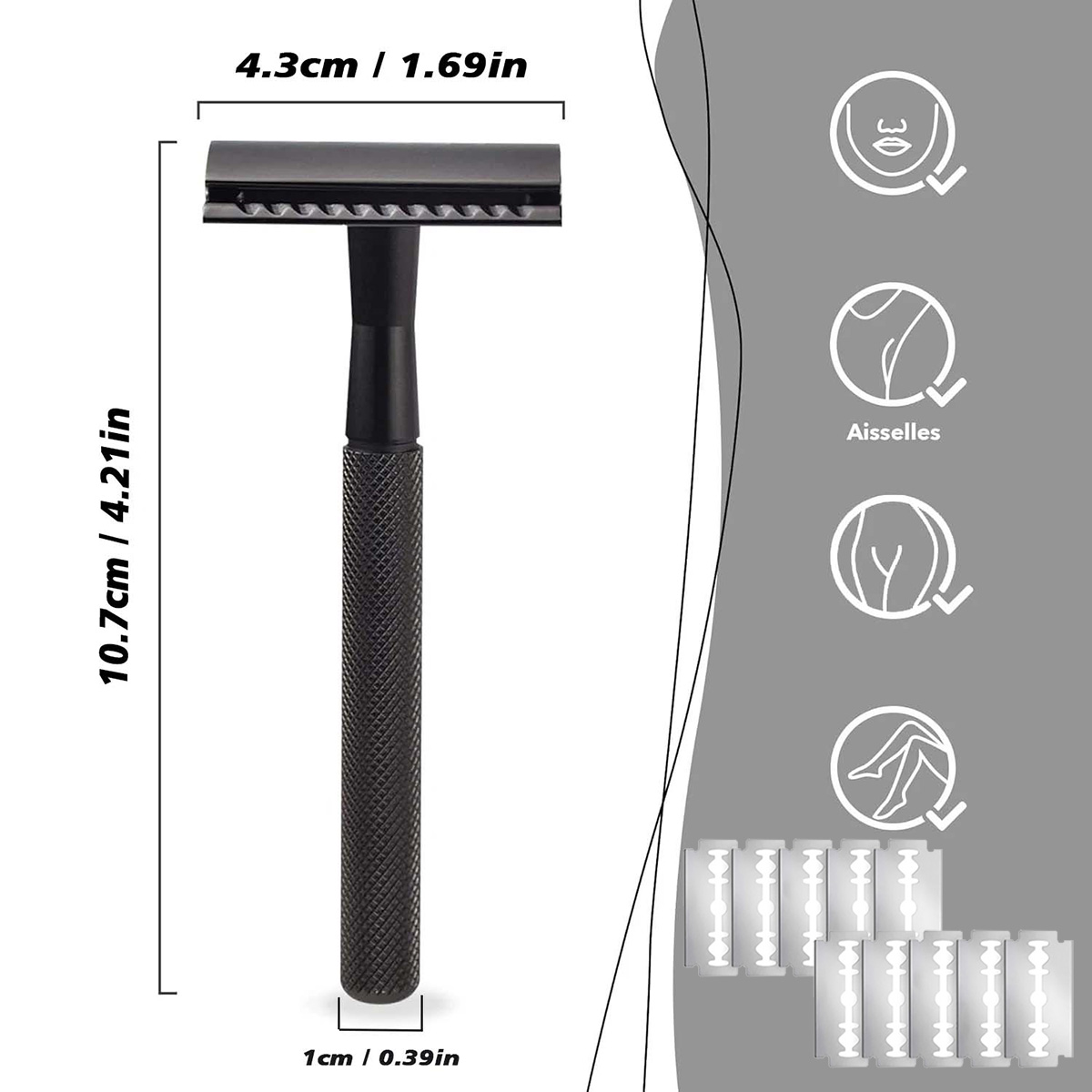 Afeitadora de seguridad para h - Safety Razor Handle reseña y precio