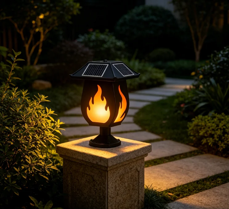 Faros solares para columnas co - Solar Garden Light reseña y precio