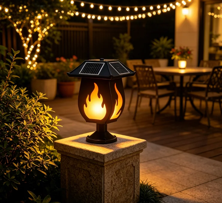 Faros solares para columnas co - Solar Garden Light reseña y precio