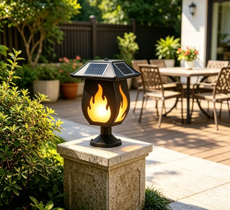 Faros solares para columnas co - Solar Garden Light reseña y precio