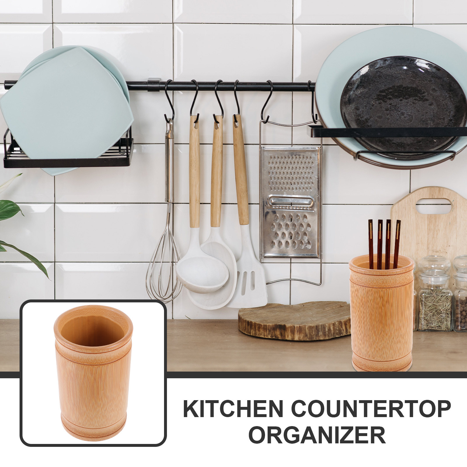Organizador de cubiertos de ba - Bamboo Cutlery reseña y precio
