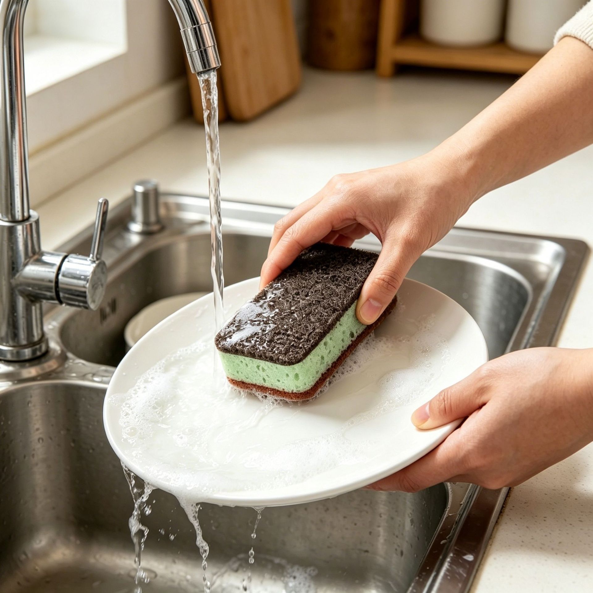 Esponja de Cocina de Doble Car - Eco Sponge reseña y precio