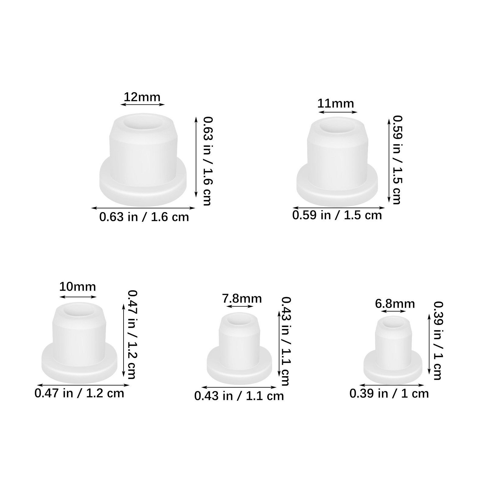 25 tapones de silicona blancos - Reusable Bottle reseña y precio